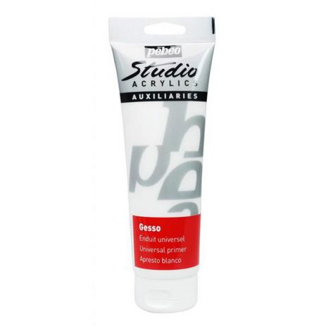 Gesso/Grunt malarski uniwersalny Pebeo Studio Acrylics 250ml, Białe
